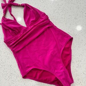 MAR Pink Halter Swimsuit sz S